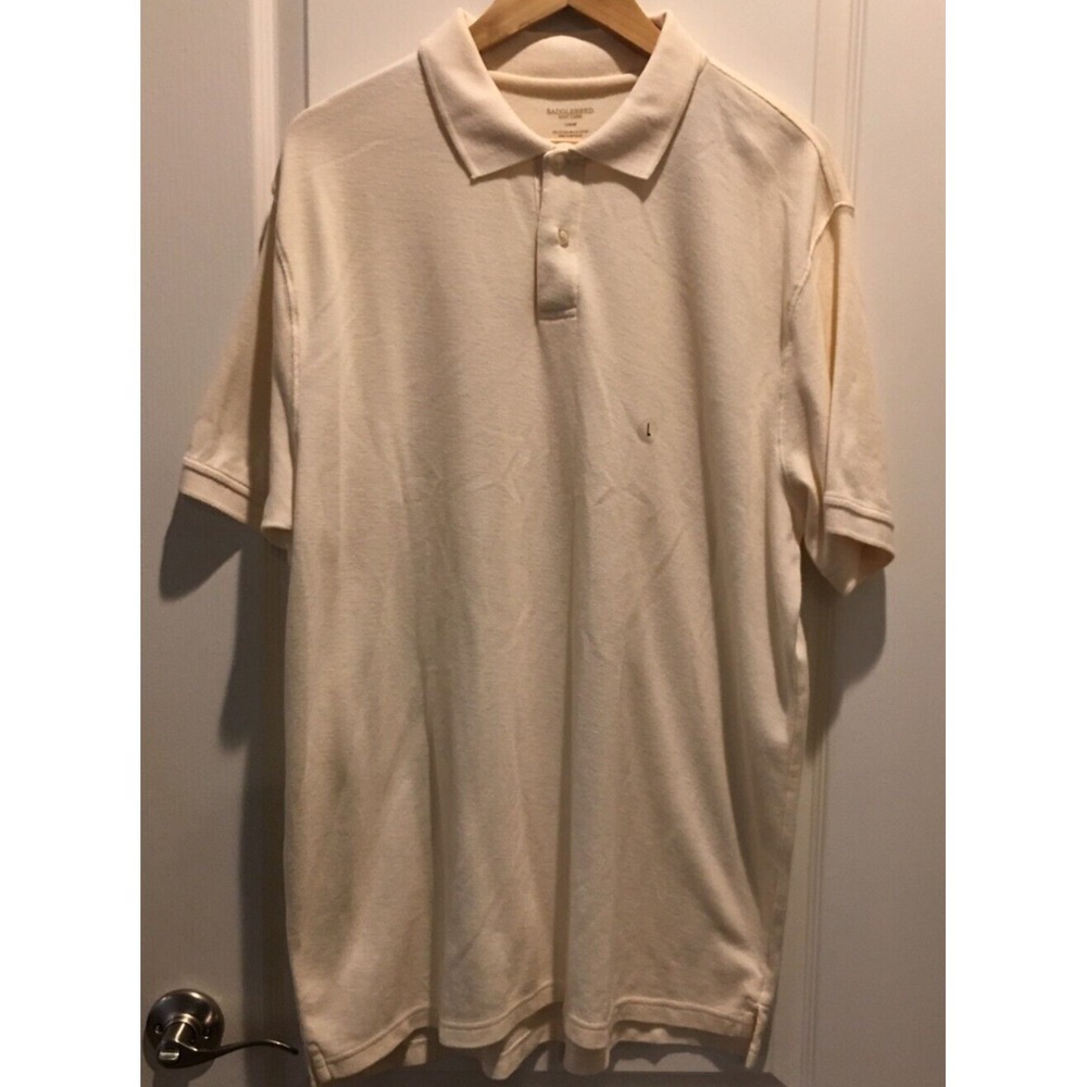 Saddlebred ivory polo L new shirt easy care nwt Mens